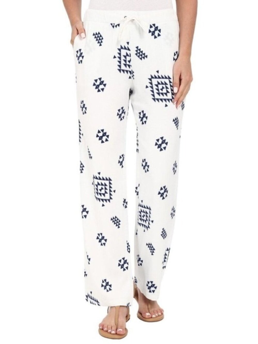 Revolve Plush Soleil Pants Straight Leg Western Print Boho Coastal Peasant